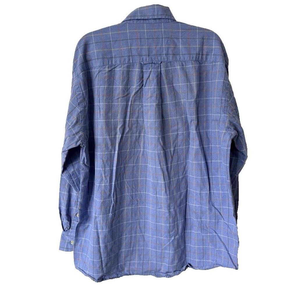 Orvis Shirt Mens Large Blue Windowpane Long Sleeve Button Down Casual Outdoor - Picture 8 of 8